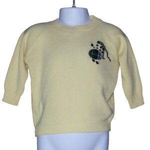 Vintage TRIMINGHAMS Sweater, 2T?? bagpipes,  Yellow Knit, Long sleeve, Crew neck